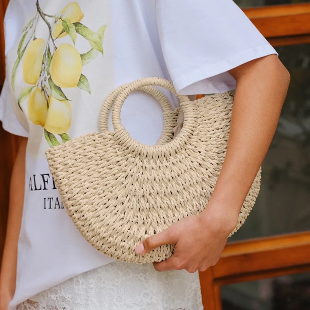 Commense Natural Woven Tote Bag